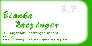 bianka maczinger business card